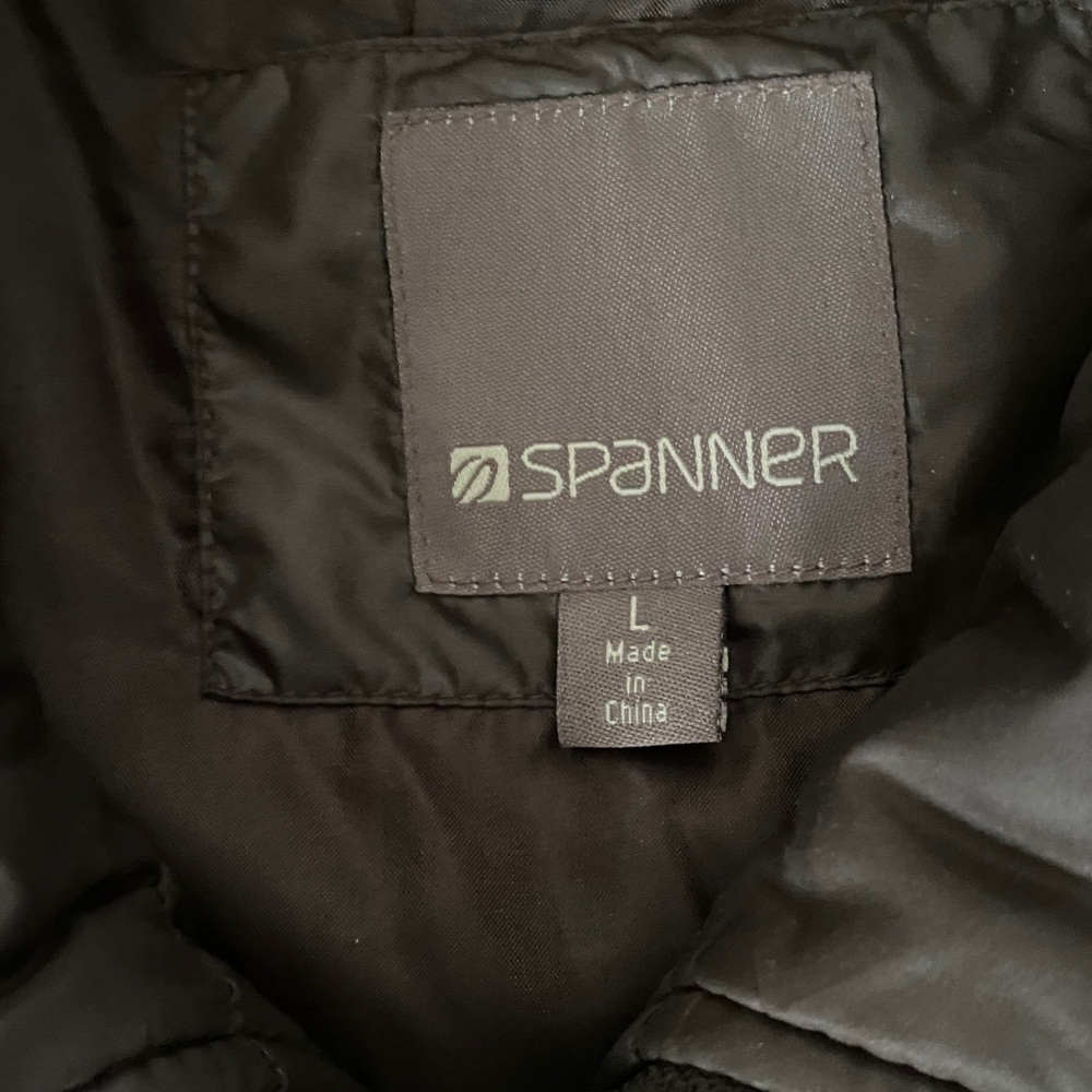 SPANNER Dark Brown Quilted Lightweight Puffer Jacket Size Large - Picture 11 of 17